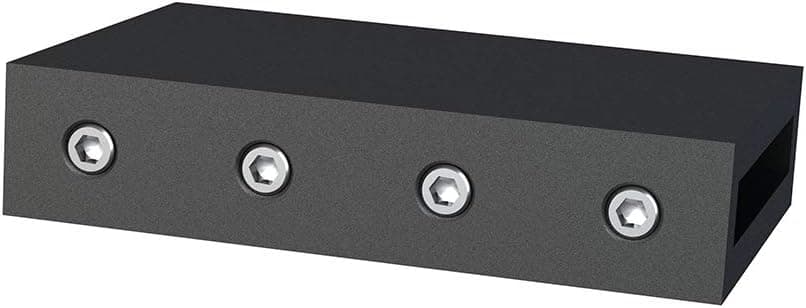 JUBEST Matte Black Bi Parting Sliding Barn Door Hardware Connector for 1 9/16 Inch Flat Track