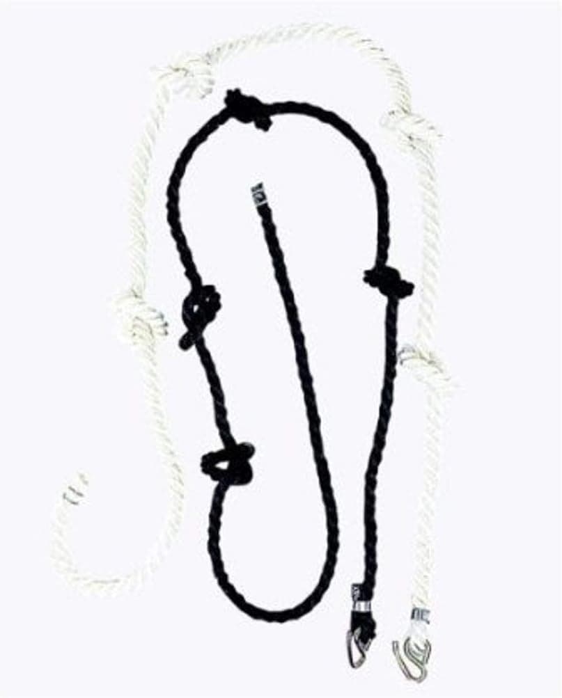 Swing Set Stuff 3/4" Knotted Climbing Rope (Black) with SSS Logo Sticker