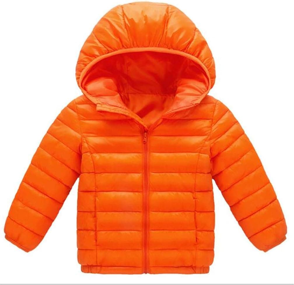 HILEELANG Kids Boy Girl OutWear Coat Winter Warm Hooded Puffer Lightweight Water-Resistant Packable Puffer Jacket Coat