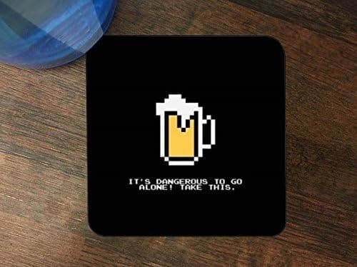Legend Of Zelda Beer Quote Art Silicone Drink Beverage Coaster 4 Pack by MWCustoms