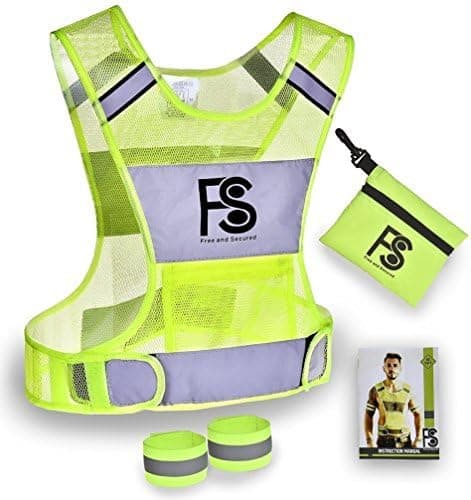 Safety Reflective Vest for Running Walking Cycling - Nighttime and Daytime Visibility - High Visibility Lightweight Jogging Motorcycling Gear With 360 Reflector - Made of Polyester