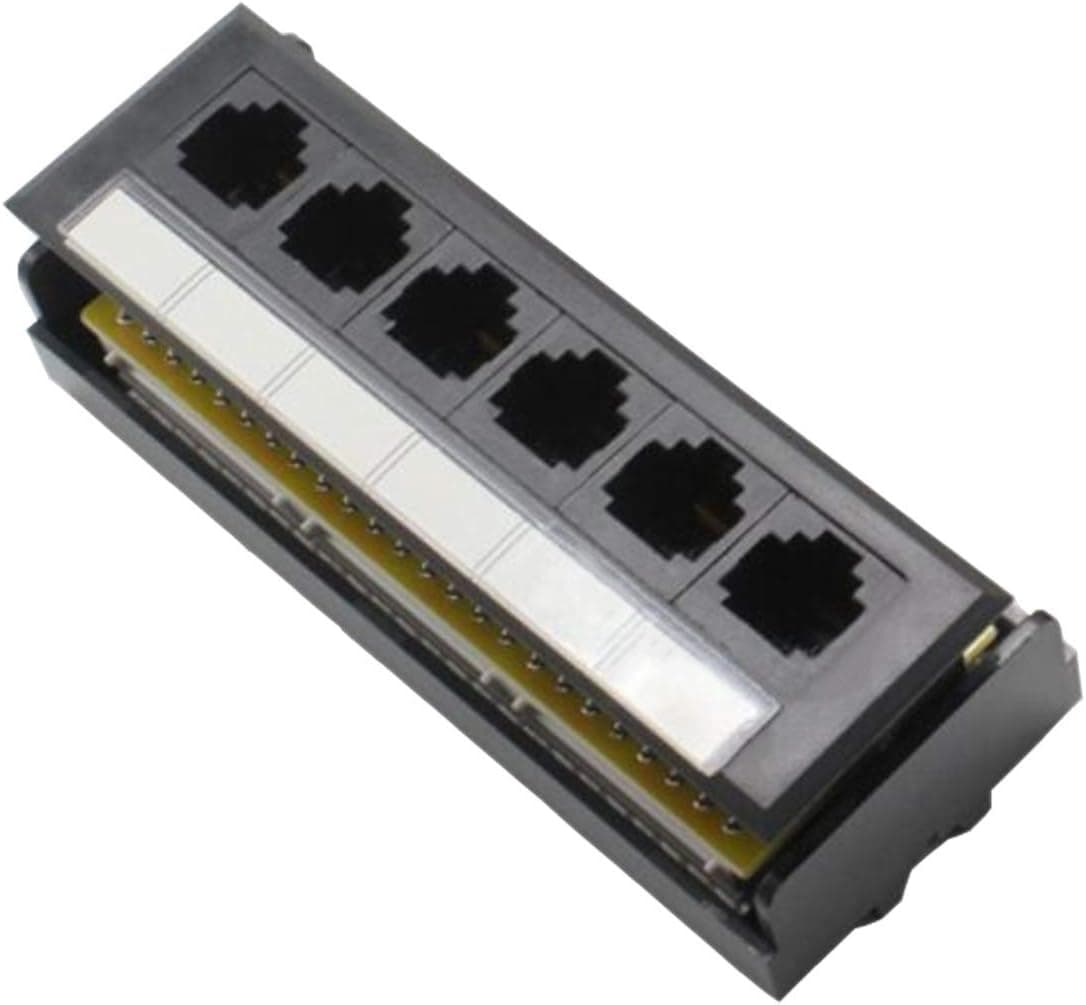 Yankok [CAT6 6 Port Replace Patch Panel] Unshielded with Coded T568A/B Ethernet Wiring Diagram for 12/24/48 Port CAT6 Patch Panels to Replace Defective Part