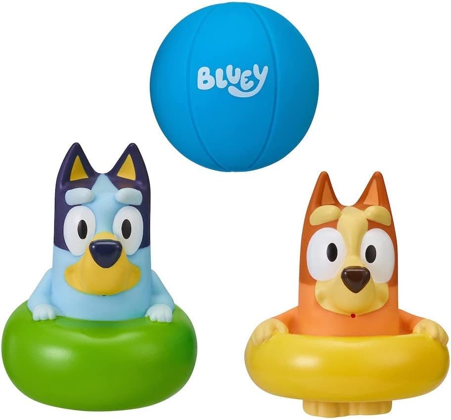 Bluey Bath Squirters 3-Pack, Multicolor, Small