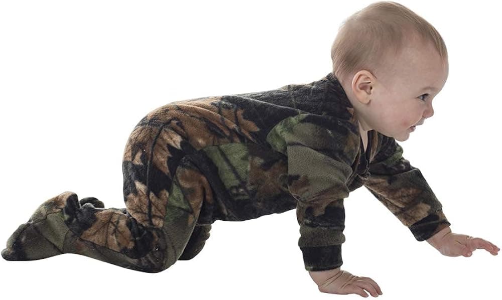 Toddler Camo One Piece Play Footie Fleece Crawler