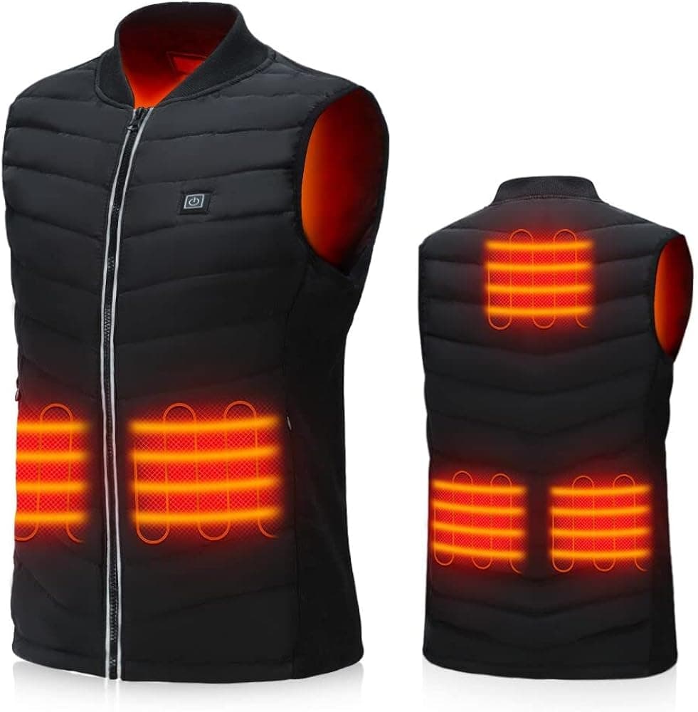 Heated Vest for Men&Women with Battery Pack,Lightweight Warm Vest USB Rechargeable for Skiing, Hiking, Fishing