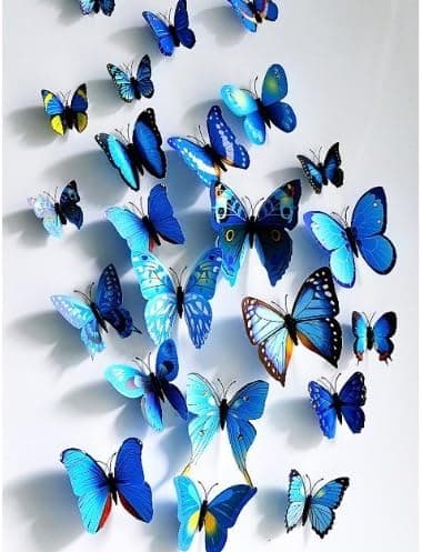 3D 24pcs Butterfly Love Wall Stickers Mural Decal Stickers Art House Decoration