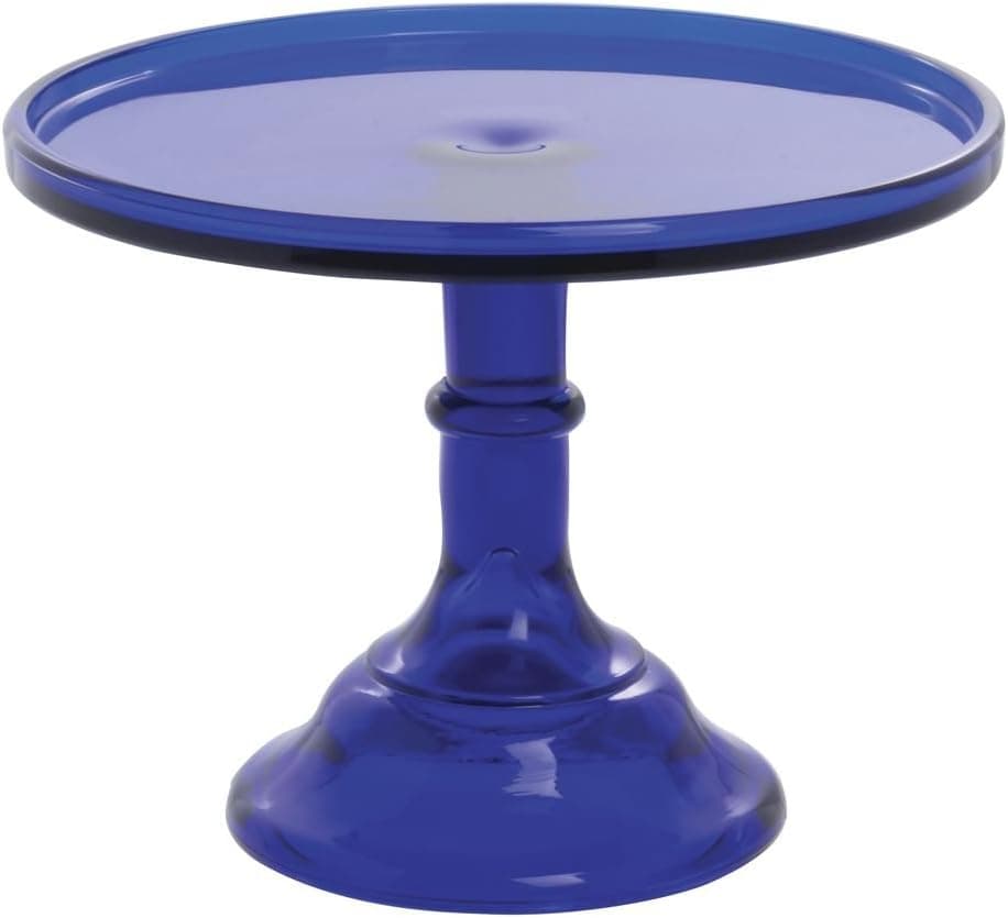 Mosser Glass Cobalt 9 Inch Cake Plate