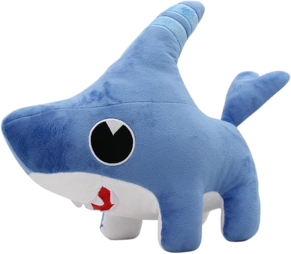 Whrigud Large Shark Dog Stuffed Animal Plush Toy Kawaii Shark Puppy Plushie Doll (Blue)