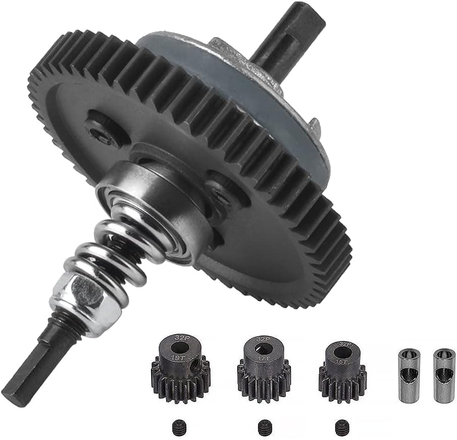 Globact All Metal Steel 6878 Differential Gear Slipper Clutch and 32P 15T/17T/19T Pinions Gear Set for 1/10 Slash 4X4 / Stampede 4X4 / Rustler 4X4 Replace 6878