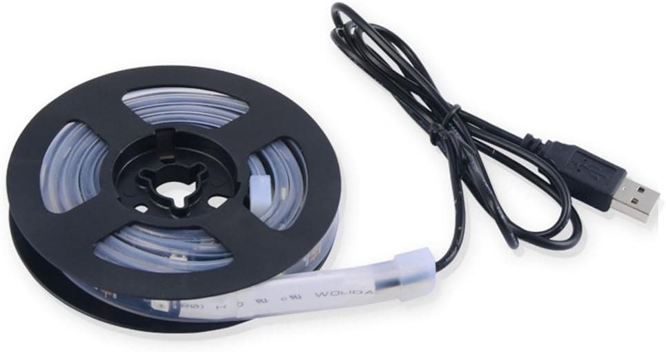 USB LED Strip Light, Leadpo 3.2Ft 1m Tube-Waterproof Multi Color 5050 RGB 30LEDs LED Light Strip kit, LED TV Backlight Lighting Kit with 5V USB Port for HDTV, Desktop, Monitors, Bar (Black PCB)