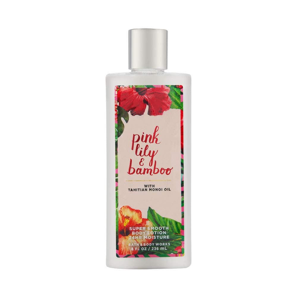Bath & Body Works Pink Lily & Bamboo Super Smooth Body Lotion, 8 Ounce
