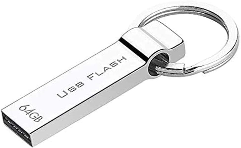 USB Flash Drive 64GB Waterproof Thumb Drive Pen Drive Memory Stick with Keychain Design for Storage and Backup