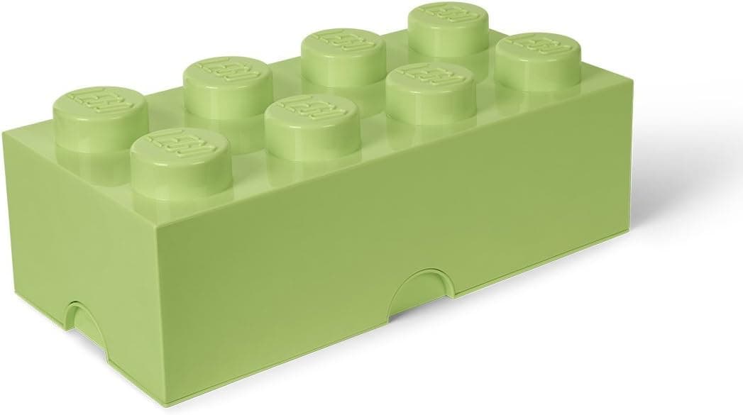 Room Copenhagen, Lego Storage Brick Box - Stackable Storage Solution - Yellowish Green, Brick 8