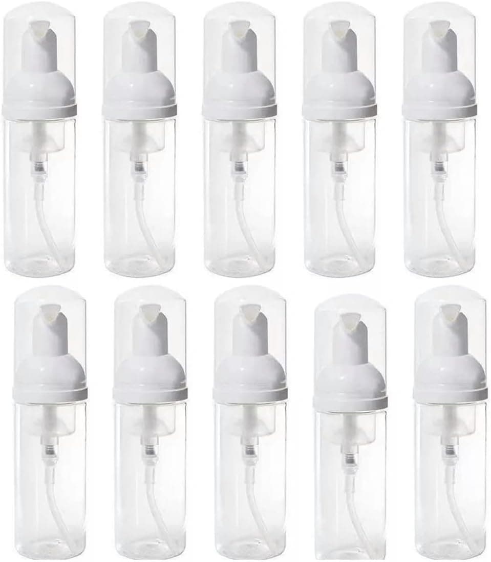 YXC 10PCS Foam Liquid Soap Pump Bottle Travel Bottle 50ML Fillable Empty Container