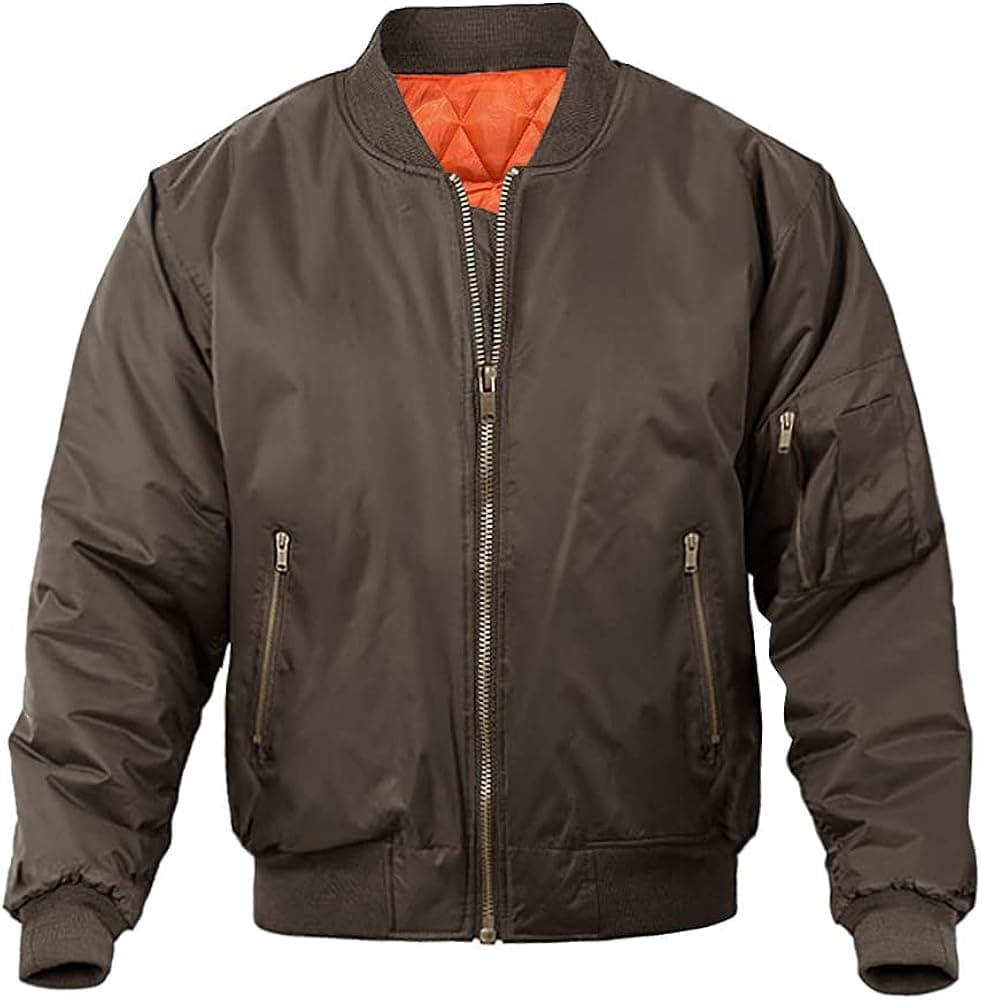 MAGNIVIT Men's Bomber Jacket Casual Fall Winter Military Jacket and Coats Outwear
