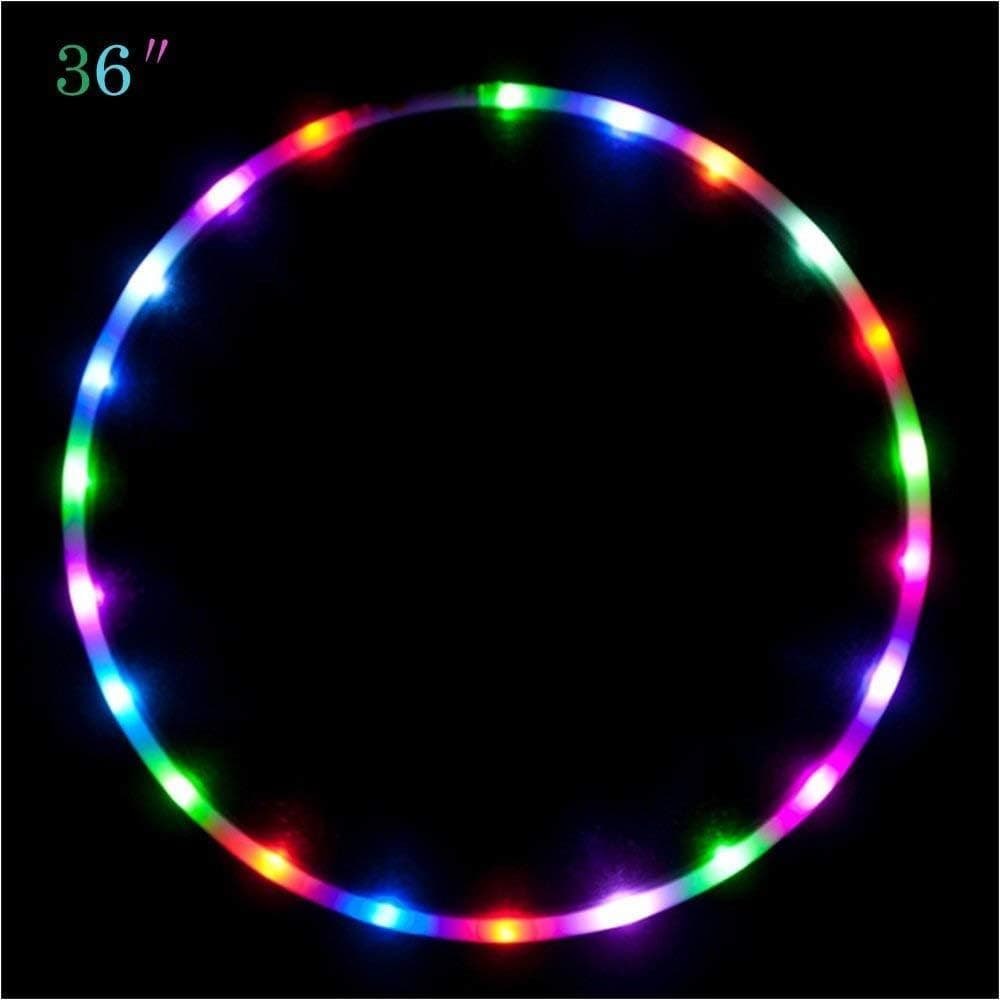 Maikerry 36" Led Hoola Hoop for for Kids and Adults Changing LED LightWeight Hoops