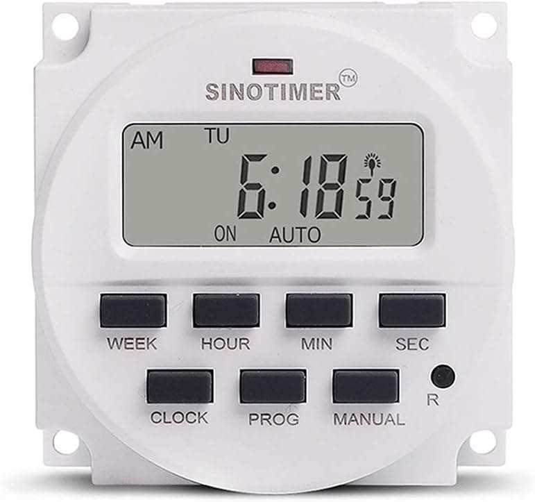 1 Second Interval 12VDC/AC Power Supply 7 Days Weekly Programmable Digital Electronic Lighting Daily Timer Switch