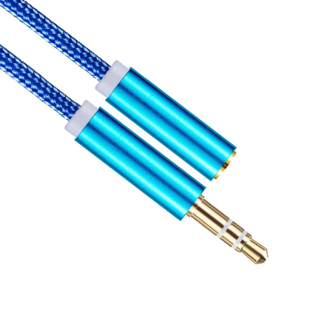 Cotchear 3.5mm Audio Male to Female Extension Cable 3.3ft/1m Audio Cable for Car AUX Audio Port for Headphone, Earphone, Speaker,PC,Phone (Blue)