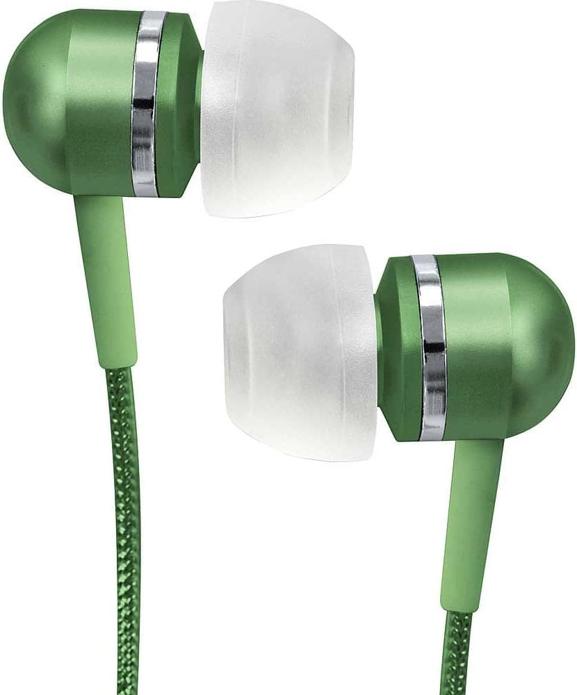 Coby CVEM79GRN Jammerz Platinum High-Performance Isolation Stereo Earphones, Green (Discontinued by Manufacturer)