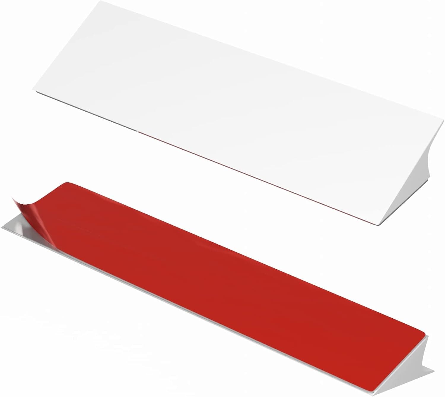 Self-Adhesive Edge Fingerpull Door Handle - Easy to Install Screwless Peel and Stick on Glass, Wood, Metal, Plastic - Sliding Doors Knob for Kitchen Fronts, Drawers & Dressers Panels - 2 & 6 Pack