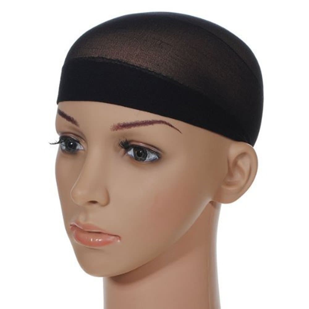 CHOP MALL 1 Pcs Open end Black Mesh Net Wig Cap Liner