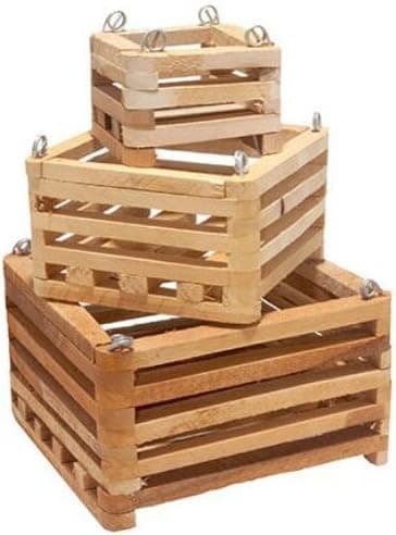 12-inch Square Wooden Vanda Basket [WDS013]