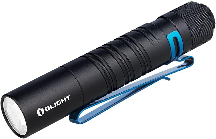 OLIGHT I5R EOS 350 Lumens Rechargeable Tail-Switch LED Flashlight Powered by USB Rechargeable Battery, Slim EDC Pocket Flashlight for Camping, Outdoor, and Emergency (Black)
