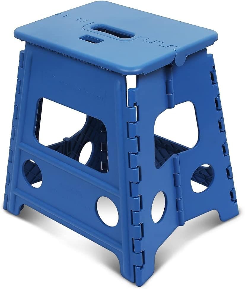 SZHTFX Folding Step Stool, Compact Stool, Stepladder, Durable and Safe Enough for Adults and Kids, Folding Ladder, Easy Storage for Kitchens, Bathrooms, Camping