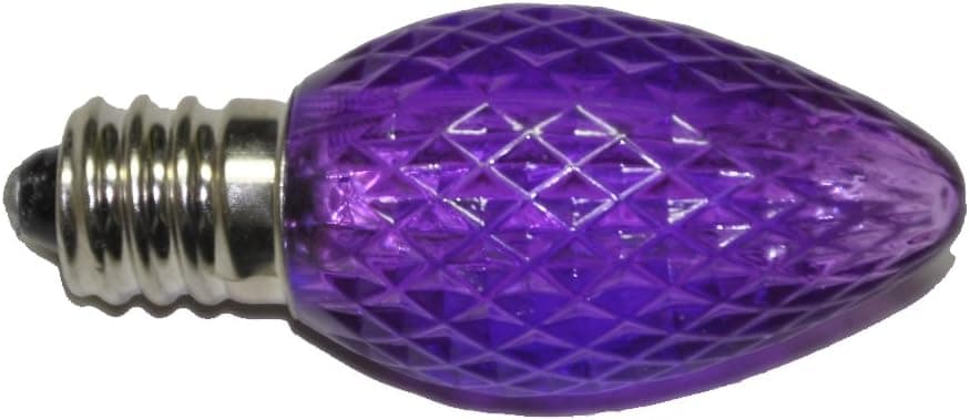 Imaginary Colours Purple Dimmable Faceted C7 LED Replacement Bulb