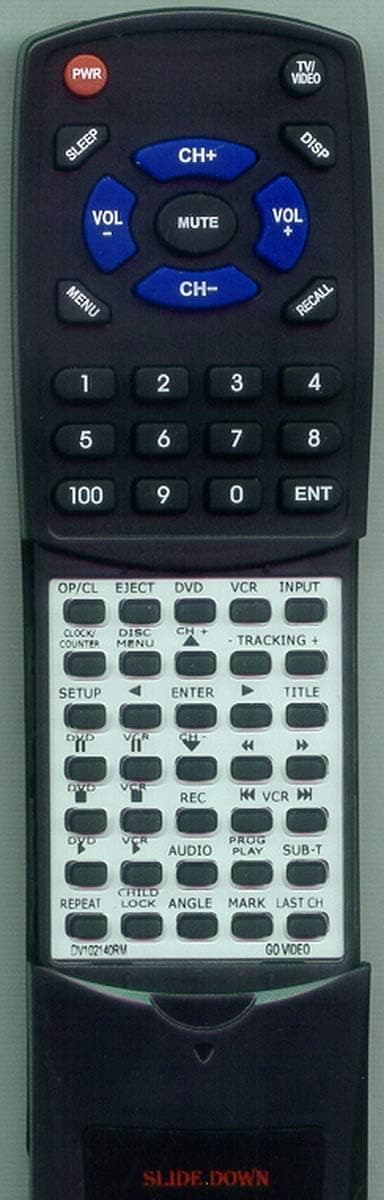 Replacement Remote Control for Go Video DVR1000, DVR4100, DVR4175, DVR4200, DVR4250