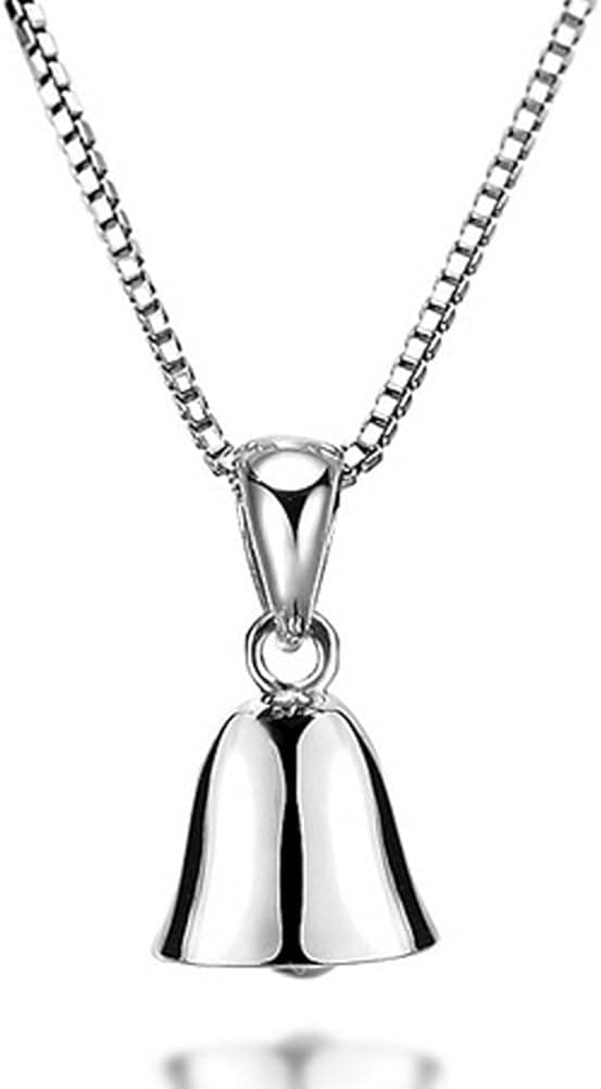 925 Sterling Silver Fashion Cute Little Bell Pendant Necklace (Summer Special Styles）