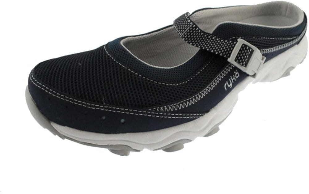 Ryka Womens Light Weight Workout Mules Navy 8 Medium (B,M)