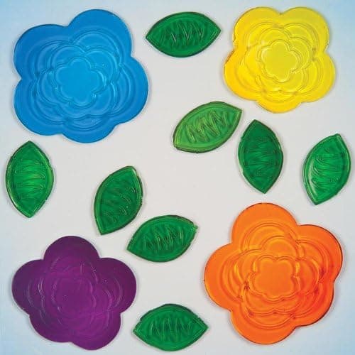 Design Ideas GelGems Flower Themed Gel Window Clings (Bag Blooms, Small Bag)