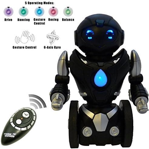 Remote Control Toy Robot for Kids TG634-S - Black & Silver Balance Robot (Version 2!!) - Smart Interactive Self-Balancing RC Robot by ThinkGizmos (Trademark Protected)