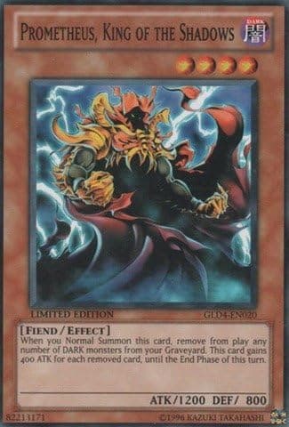 Yu-Gi-Oh! - Prometheus, King of The Shadows (GLD4-EN020) - Gold Series 4: Pyramids Edition - Limited Edition - Common