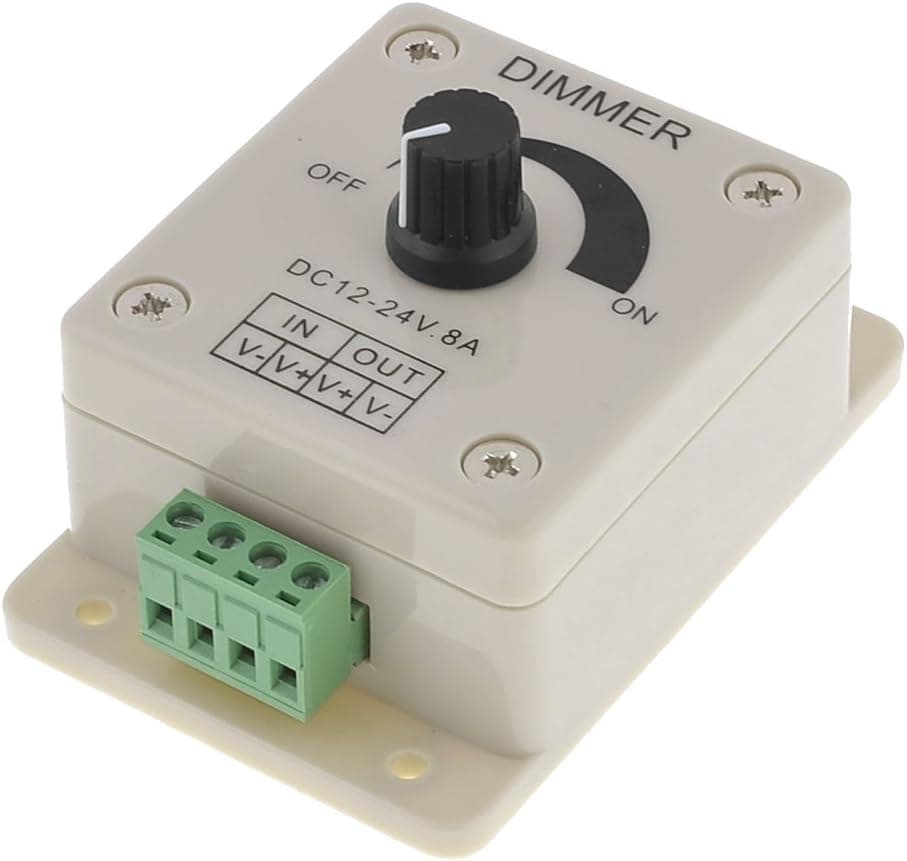 uxcell XY-D-RK01 Mini Manual LED Light Strip Dimmer DC 12-24V 8A Beige
