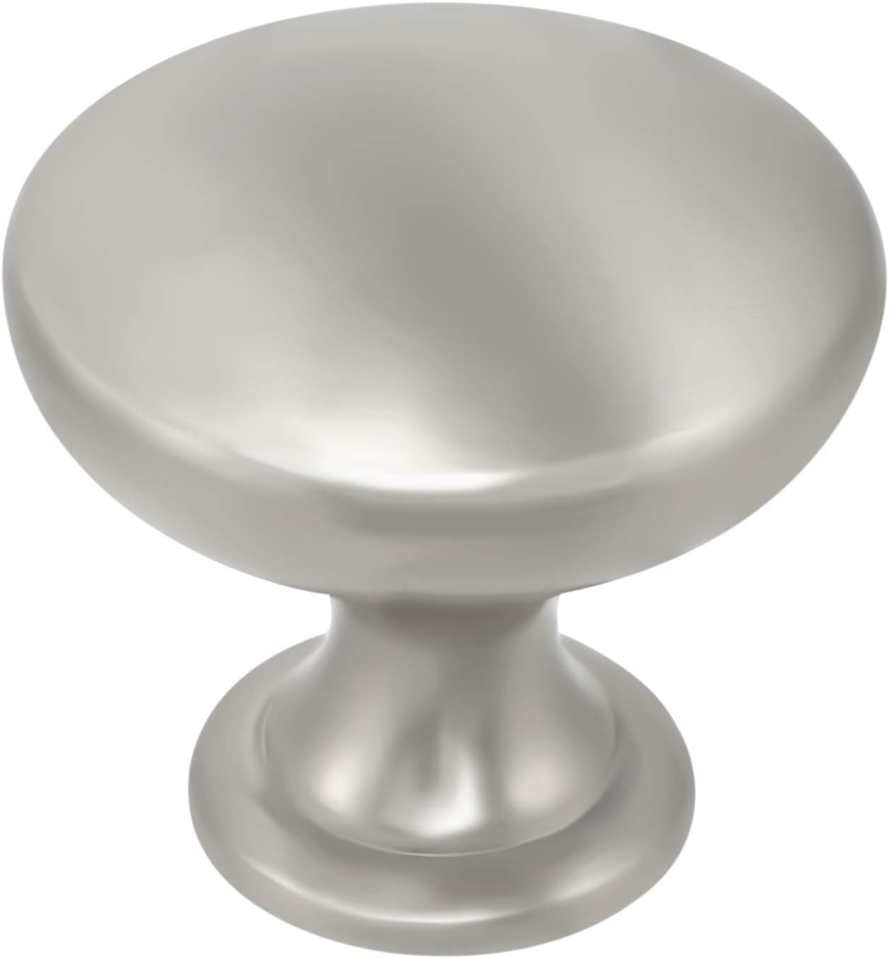 H. Bowes Cabinet Round Knob 1-1/4-inch Diameter 1-1/4-inch Diameter, Satin Nickel (25)