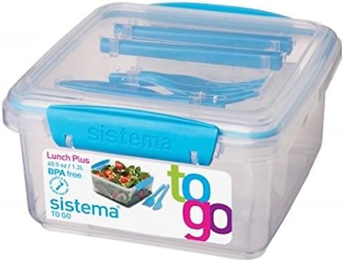 Sistema 21652 Klip It Lunch Plus To-Go Container - Blue