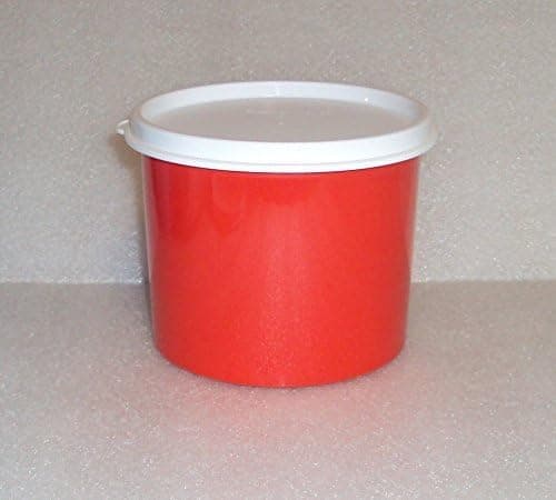 Tupperware Snack Canister 2 1/2 Cups Holiday Red Ideal Gift Container