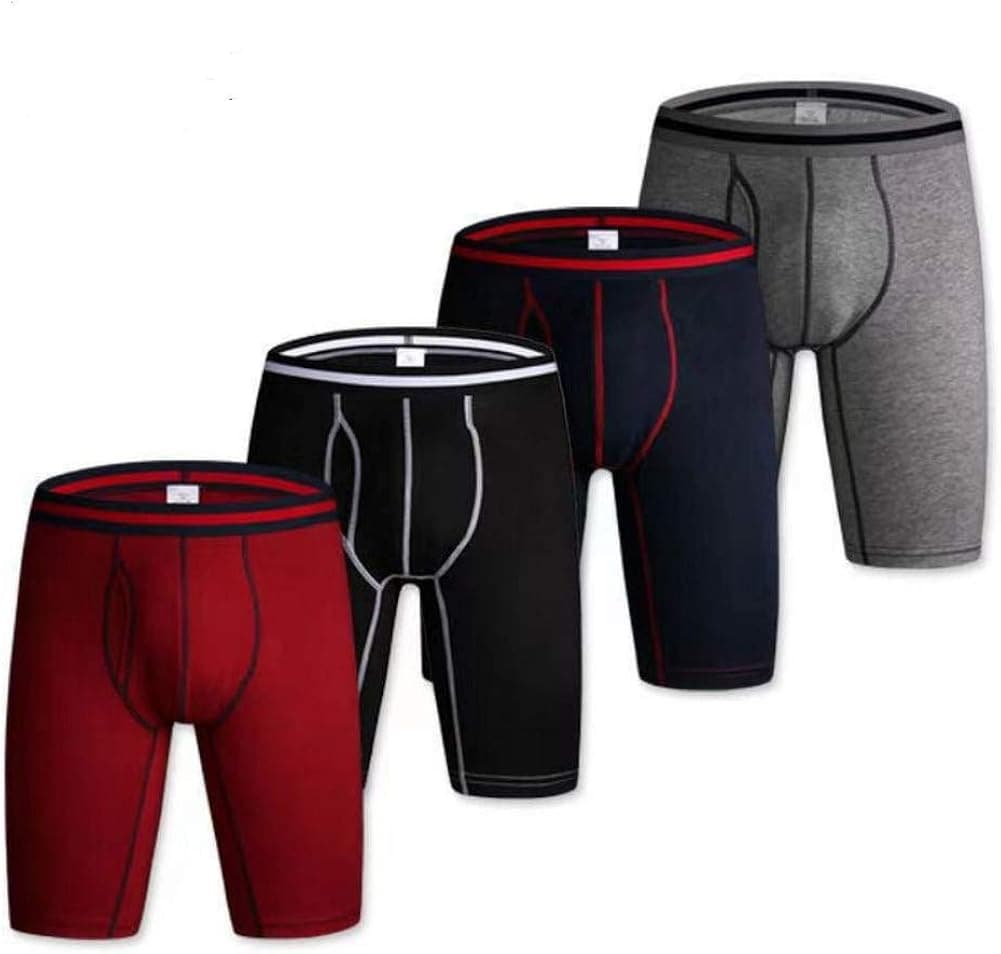 Men's Underwear Long Leg Boxer Briefs Soft Cotton U01