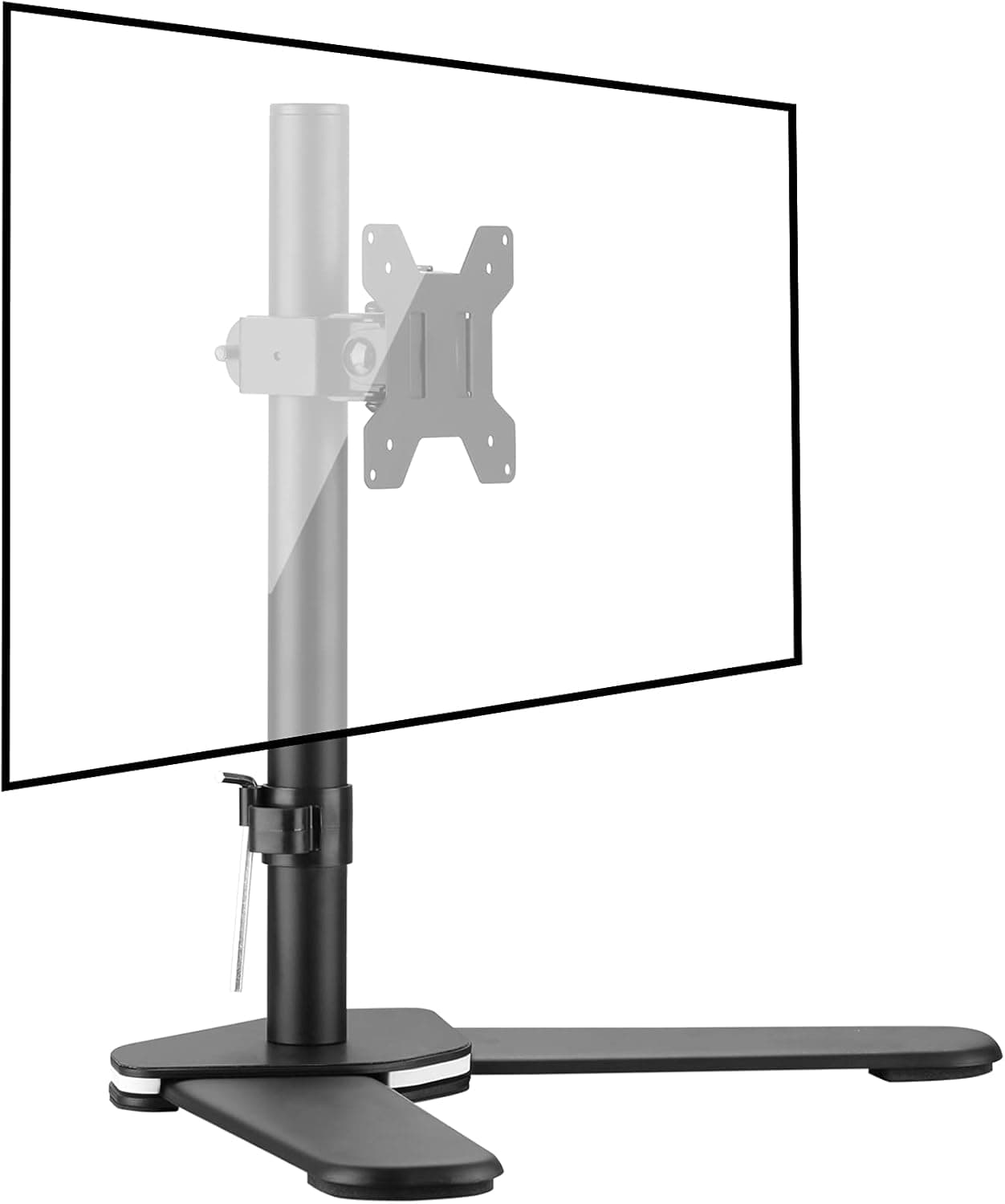 Bracwiser Single Fully Adjustable Monitor Arm Stand Mount for Monitor Computer Screen 13 15 17 19 20 22 23 24 26 27 30 32 inch VESA 75 100 (ML7401)