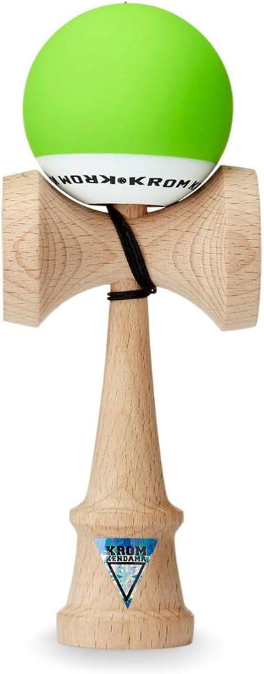 KROM Kendama POP Lime Green – Flawless Balance – Strong and Durable – Enhanced Cognitive Skills – Improved Balance, Reflexes, and Creativity – Kendama Model Pro Made For Beginners and Experts