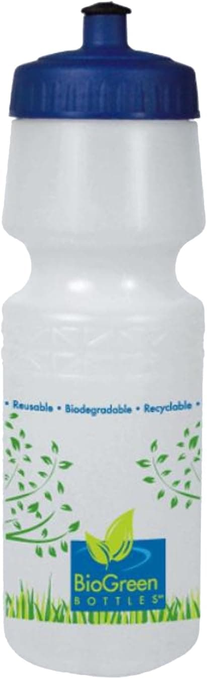 BioGreen Biodegradable BPA-Free Sport Bottle with Wide Mouth DuoFlow Lid (26-Ounce)