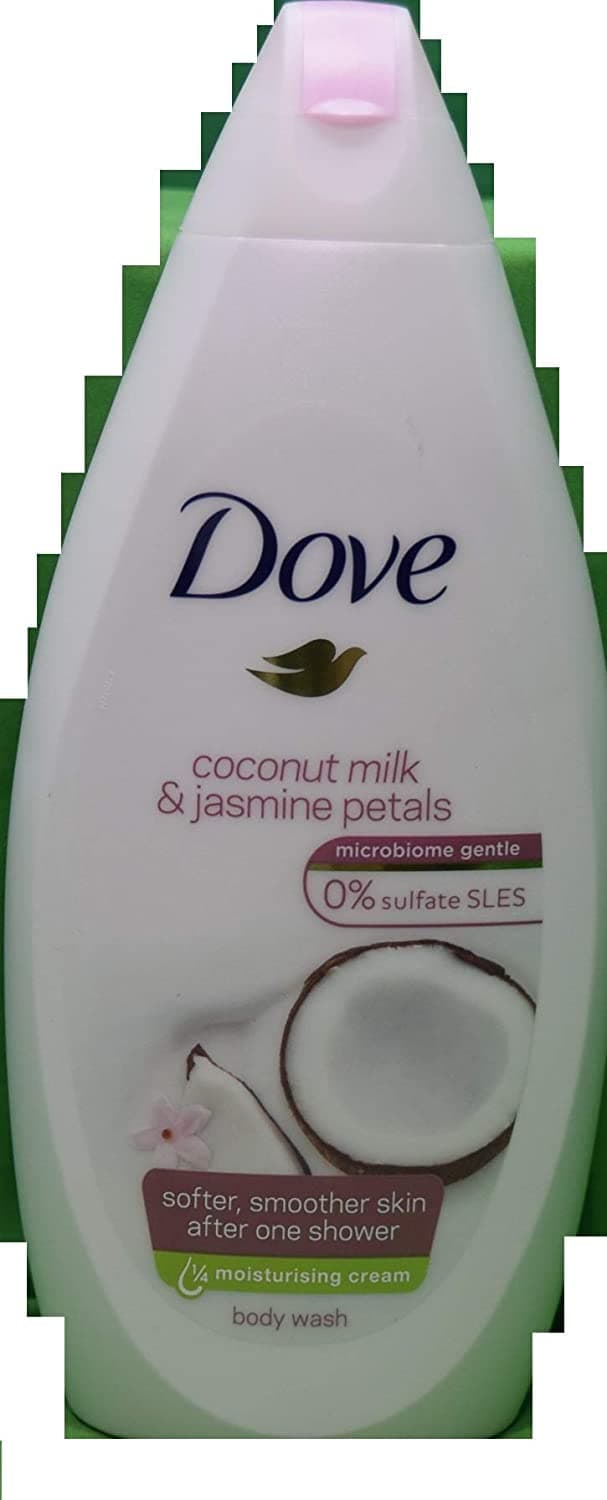 Dove Purely Pampering Coconut Milk & Jasmine Body Wash - 4 Packs x 16.9 Fl.Oz / 500ml Ea