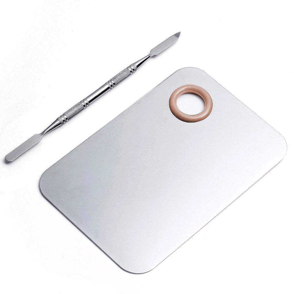 Your Choice New Stainless Steel Professional Pro Cosmetic Makeup Palette Spatula Makeup Artist Tool for Mix Foundation Shades (150x100MM)