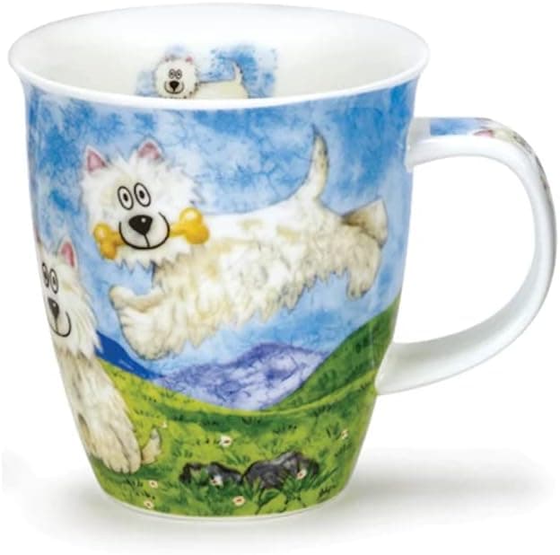 Dunoon Lovely West Highland Terrier Westie Fine Bone China Mug Nevis Shape