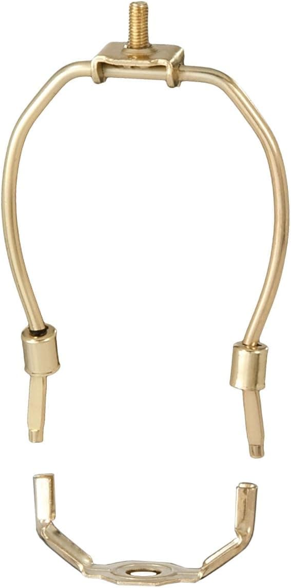 B&P Lamp® 4 1/2 Inch Regular Weight Lamp Harp, Brass Plated Steel Finish