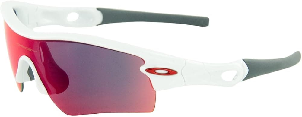 New Oakley Radar Path Polished White/+Red Iridium Sunglasses