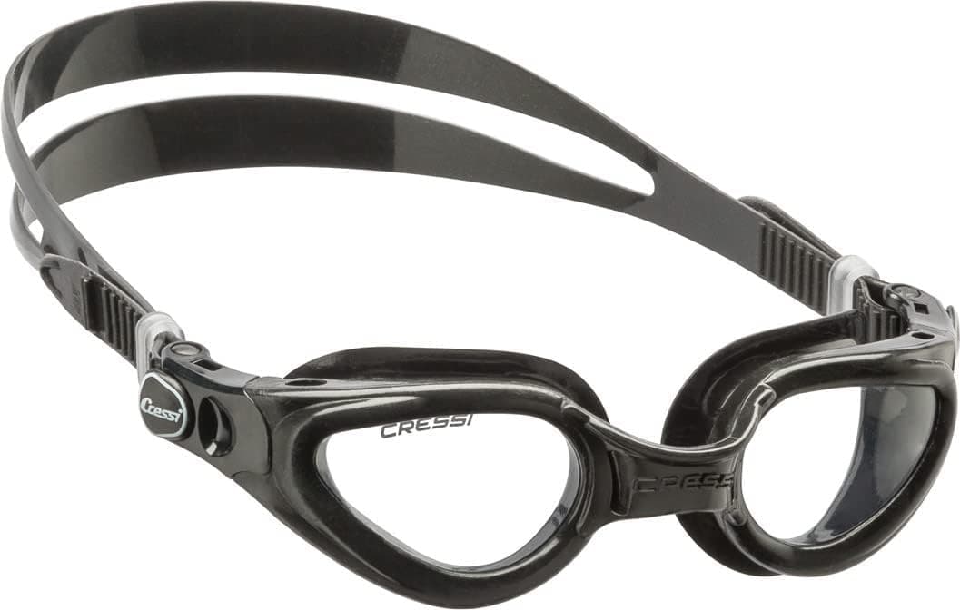 Cressi Adult Swimming Goggles with Flat Lenses for Natural Vision | Right Made in Italy