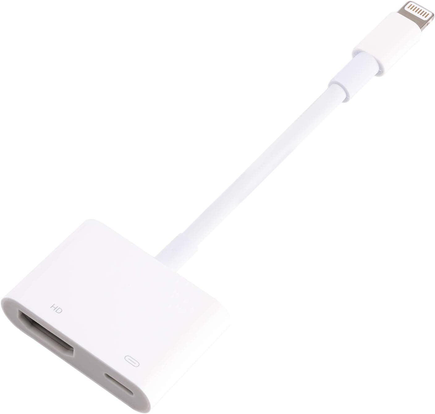 WORLDBOYU Lightning to HDMI Adapter with Lightning Digital AV Adapter 1080P, Lightning Charging Port White for Select iPhone iPad and iPod Models and HDTV Monitor Projector